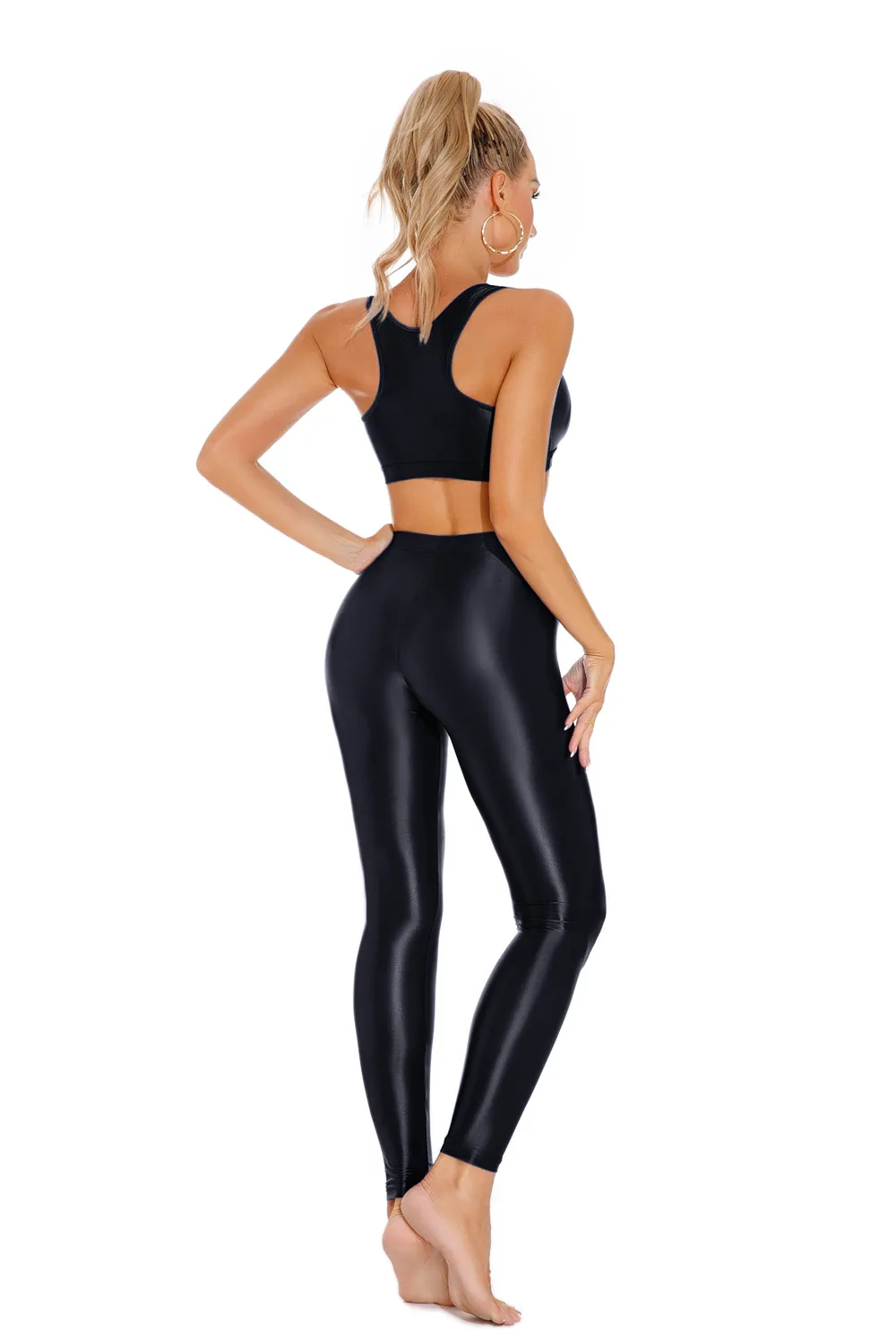 Sexy Shiny Pencil Pants Elastic Oil Glossy Tight Smooth Sheer See Through Leggings Dance Tights Candy Color Leotard