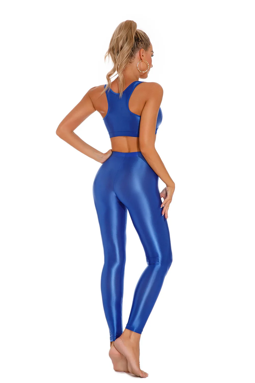 Sexy Shiny Pencil Pants Elastic Oil Glossy Tight Smooth Sheer See Through Leggings Dance Tights Candy Color Leotard