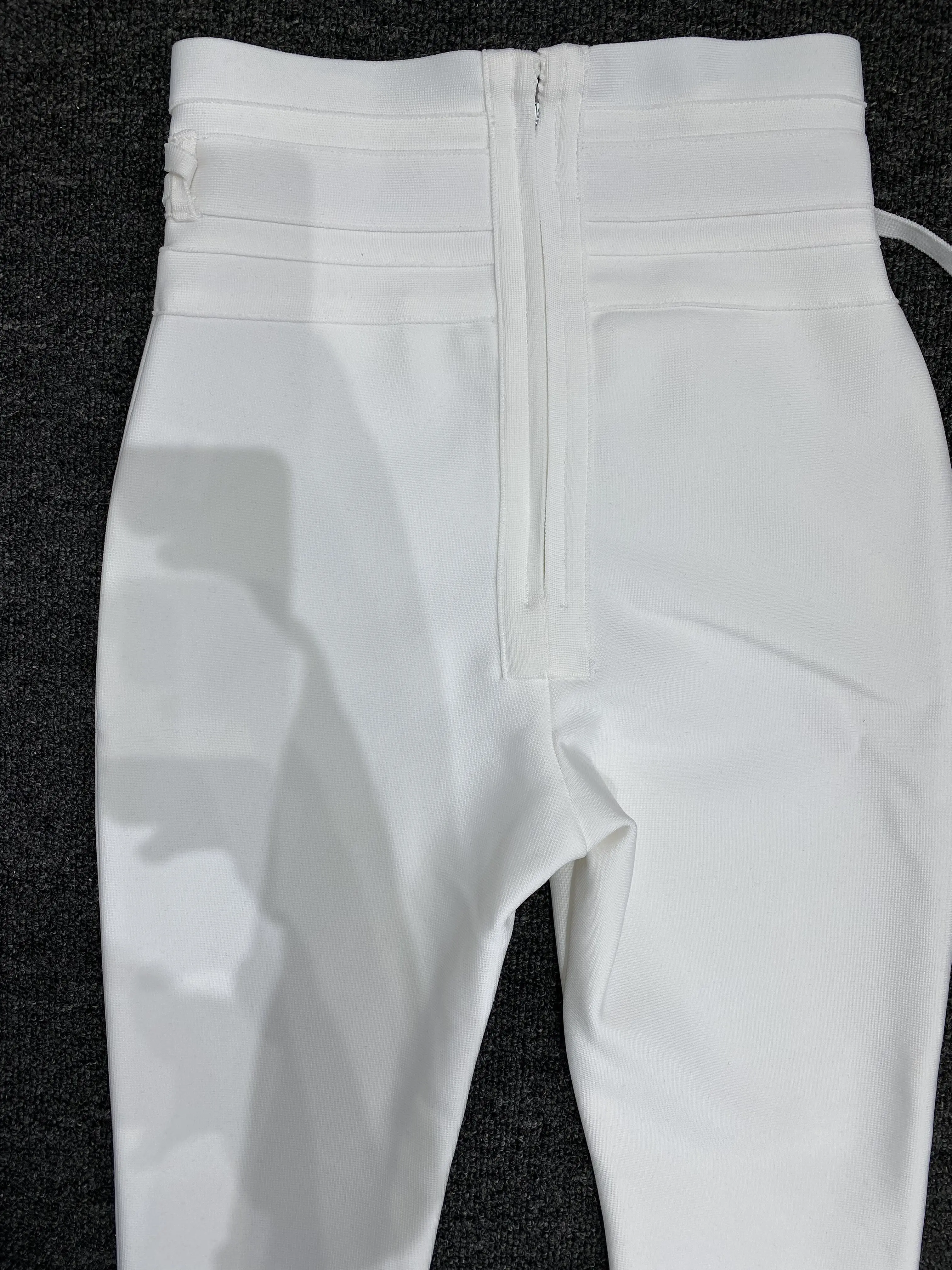 3Colors Women Knitted Bandage Pants High Waist Skinny Long Pencil Pants High Street Running Yoga Sports Joggings Trousers