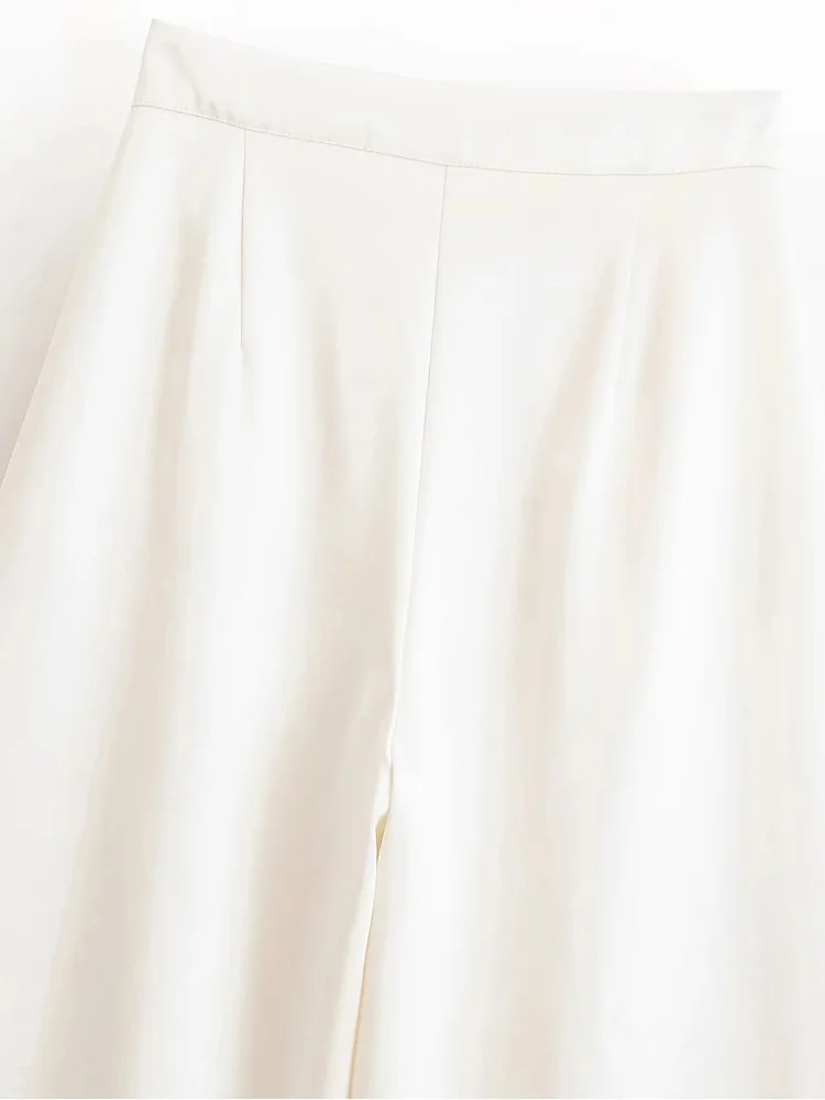 AACHOAE Women Wide Leg Palazzo Pants Elegant Office Trousers Loose Straight Leg Suit Pants Casual Long Workwear Trousers