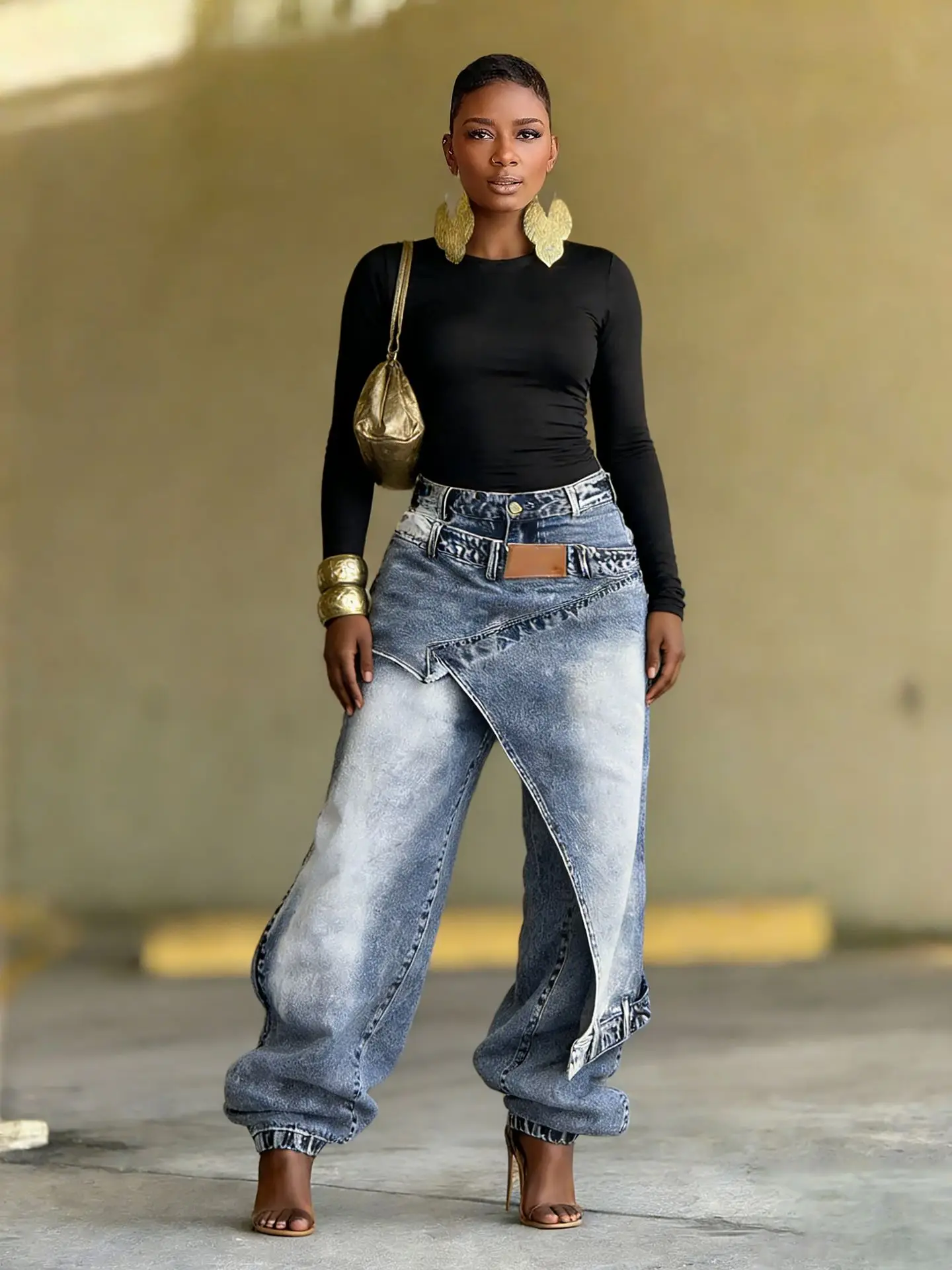 Women Straight Pants Jeans Long Length Tassels Trousers Stretch Mid Waist Washed 2025 Streetwear Denims Vintage Distressed 2026