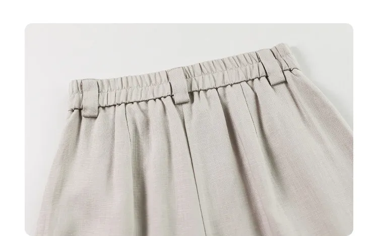 CHIC VEN New Fashion Women Trousers Loose Casual High Waist Female Wide Leg Ankle-length Pants Pleating Spring Summer 2026