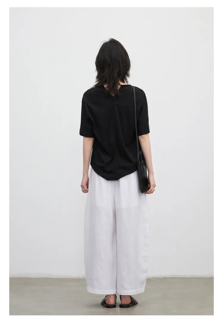 CHIC VEN New Fashion Women Trousers Loose Casual High Waist Female Wide Leg Ankle-length Pants Pleating Spring Summer 2026
