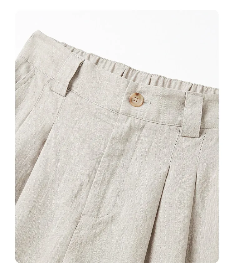 CHIC VEN New Fashion Women Trousers Loose Casual High Waist Female Wide Leg Ankle-length Pants Pleating Spring Summer 2026