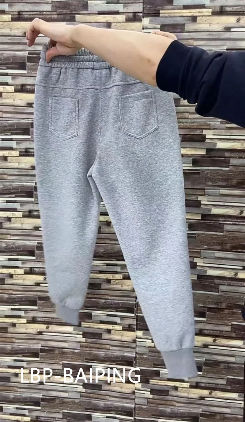 2026 New Fashion Autumn High Waist Women Harlem Pants Loose and Slim Skinny Zipper Pants Thickened Sports Casual Trousers Female