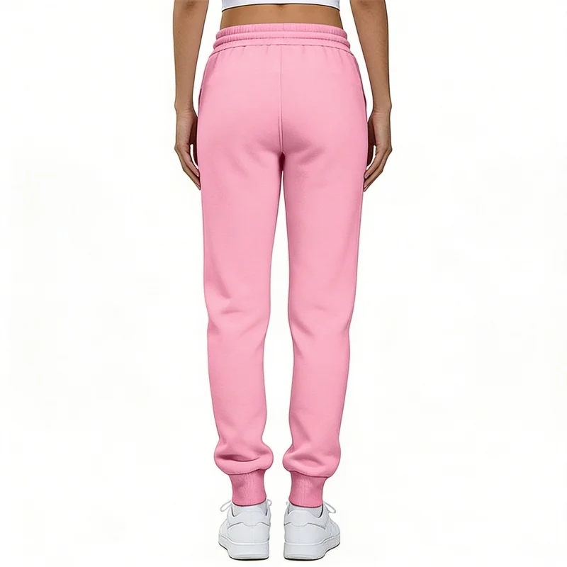2026 Spring Autumn Women Straight Leg Pants Fashion Solid Color Drawstring Pockets Elastic Thin Casual Trousers Women Sweatpants
