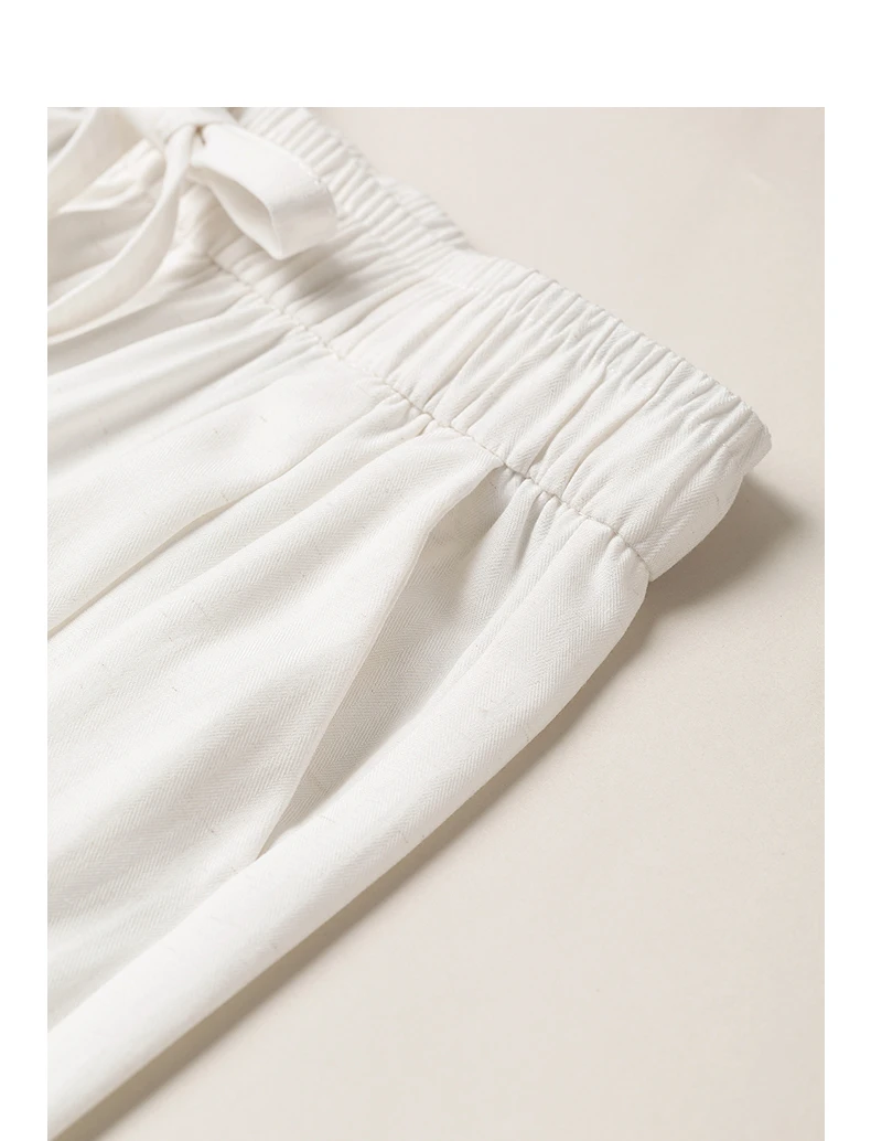 TOYOUTH Women Casual Pants Summer 2026 Breathable Elastic Waist Lantern Pants Wrinkled Texture Lazy Temperament Soft Comfortable