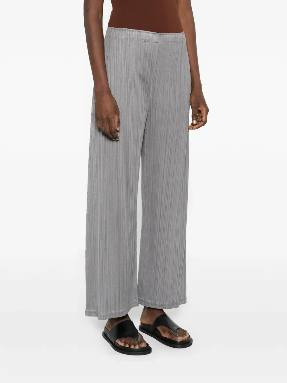 Miyake Pleated Mid-weight Straight Side Pocket Pants