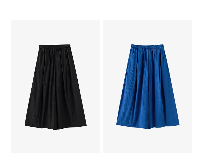 TOYOUTH Women 2026 Spring New Wide-Leg Skort Slimming Accordion Pleated Commuter Skirts