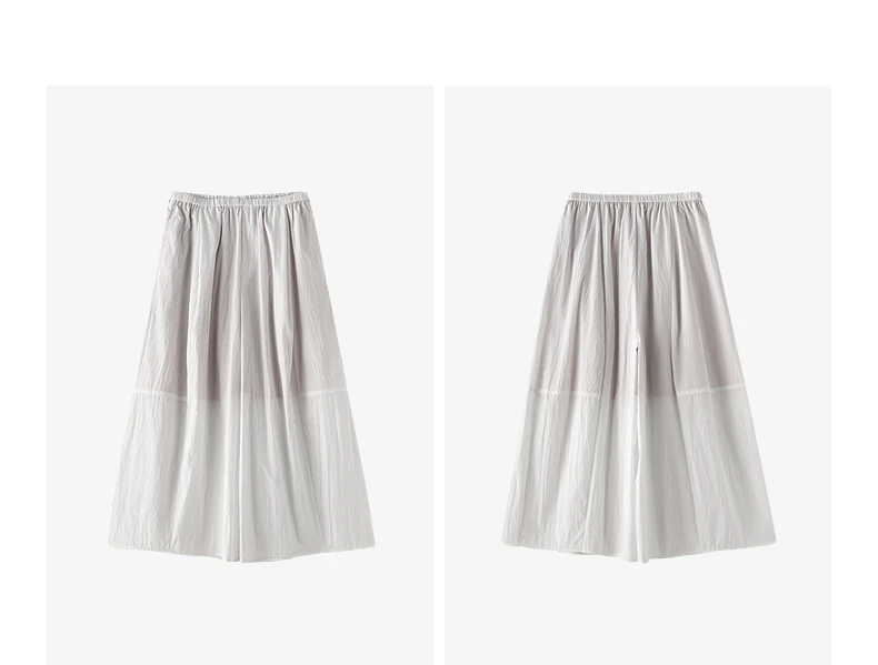 TOYOUTH Women 2026 Spring New Wide-Leg Skort Slimming Accordion Pleated Commuter Skirts