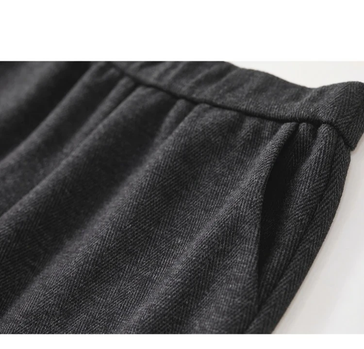 SENTUBILA Casual Straight Wool Pant Women Thick Warm High Waist Knitted Sweatpant Winter Trousers 2024 Woman Clothes 144K56338