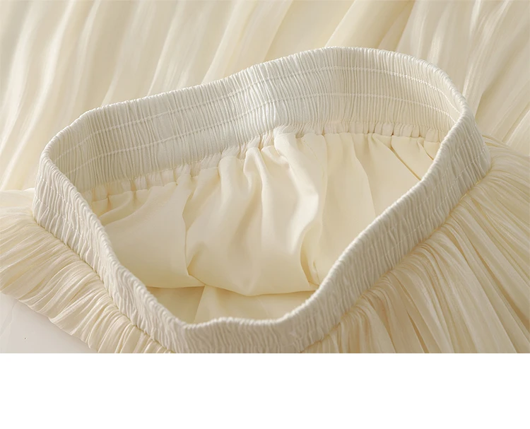 Summer Flowy Gauze Wide Leg Pants Women High Waist Loose Palazzo Trousers Elegant Ankle-Length Draped Pants Soft
