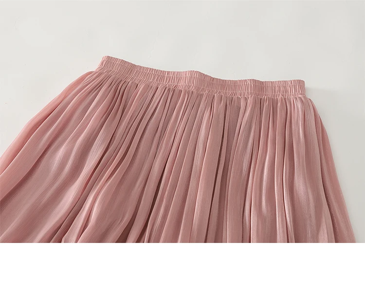 Summer Flowy Gauze Wide Leg Pants Women High Waist Loose Palazzo Trousers Elegant Ankle-Length Draped Pants Soft