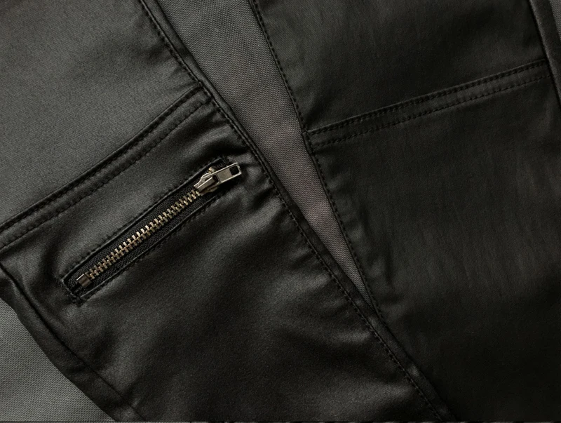 2026 winter Sexy Women Pu Leather Black Pants Zipper Stretch Bodycon Ruched Patchwork punk clothes Women Pencil Long Pants White