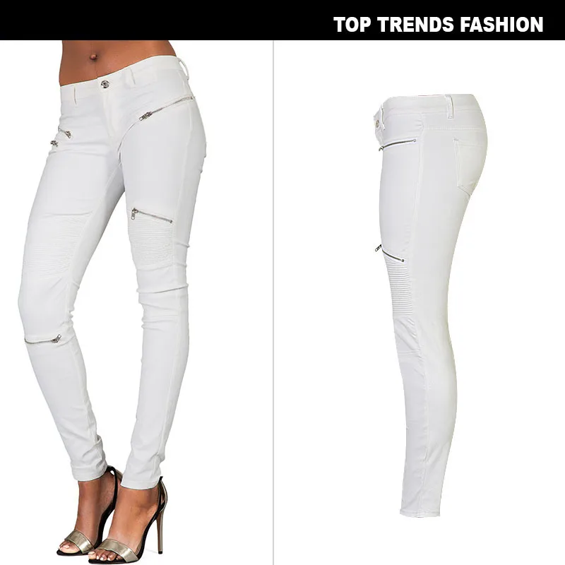 2026 winter Sexy Women Pu Leather Black Pants Zipper Stretch Bodycon Ruched Patchwork punk clothes Women Pencil Long Pants White