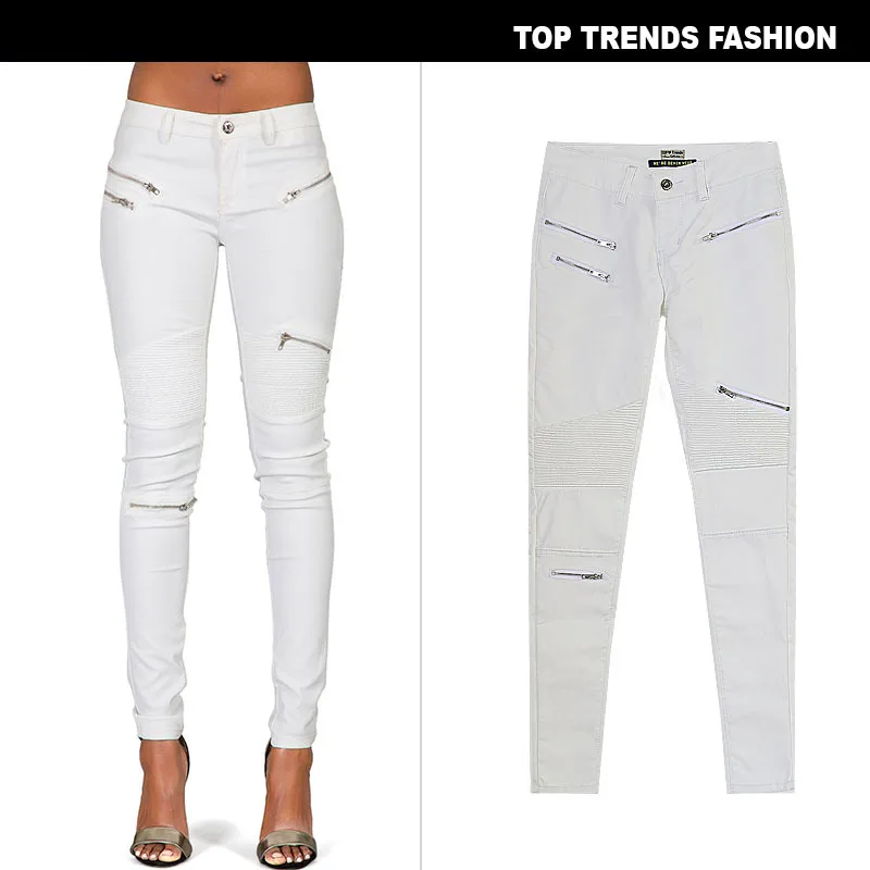 2026 winter Sexy Women Pu Leather Black Pants Zipper Stretch Bodycon Ruched Patchwork punk clothes Women Pencil Long Pants White