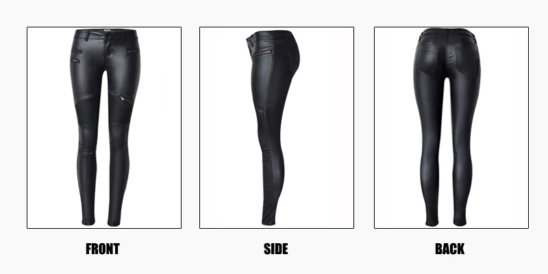 2026 winter Sexy Women Pu Leather Black Pants Zipper Stretch Bodycon Ruched Patchwork punk clothes Women Pencil Long Pants White