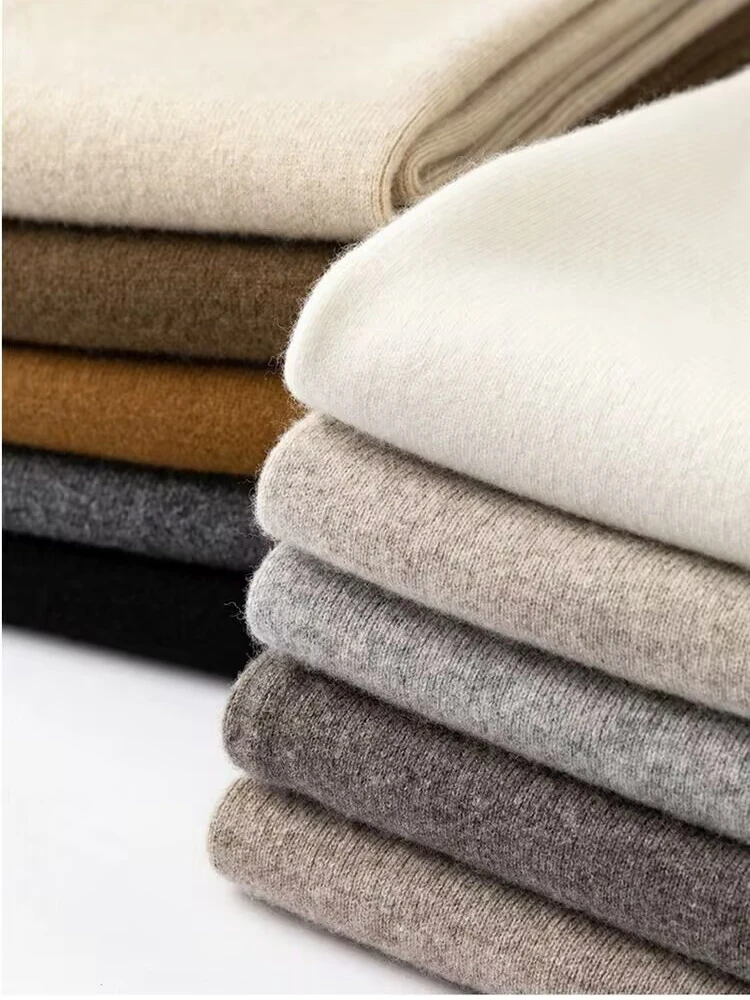 100%Wool Pants Women Autumn Winter, High Waist Warm Loose Wide Leg Pants 2025
