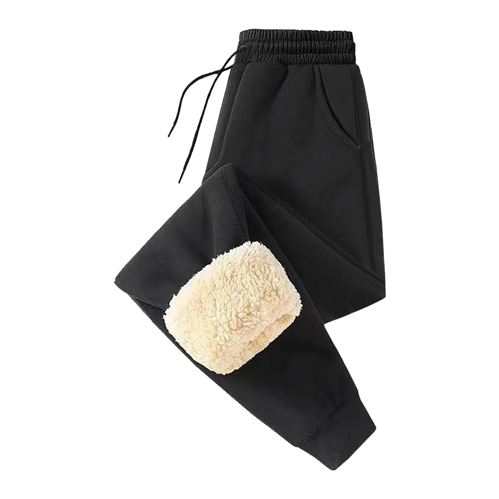Women’S Fleece Lined Sweatpants Casual Plaid Leggings Stretchy Work Pants Autumn Winter Thick Warm Slacks Tether Ropa Mujer