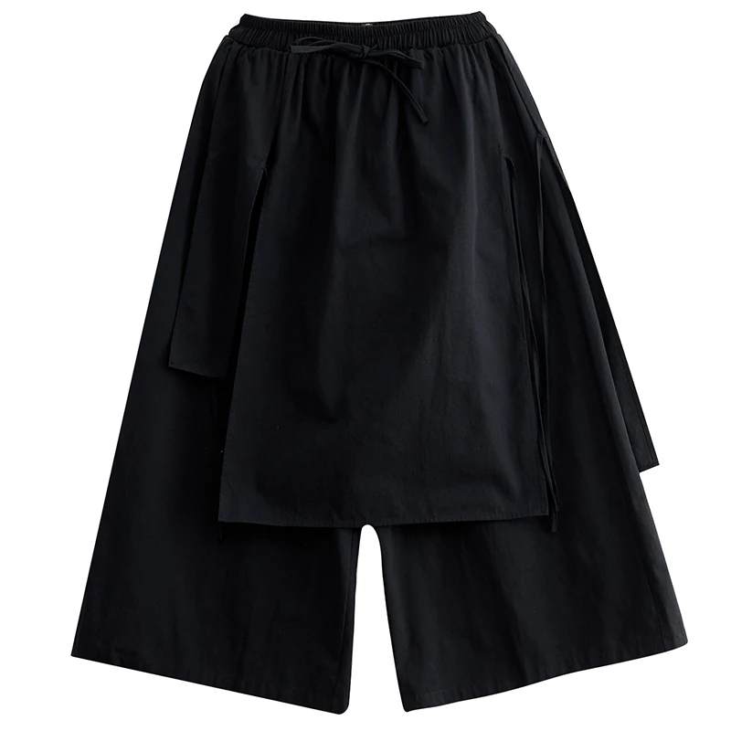 Cotton black high Waist  vintage Casual loose spring summer autumn clothes skirt Pants for Women 2026 Trousers Streetwear