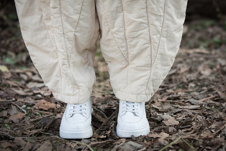 Thick Warm Casual Padded Pant Women New 2024 Winter Vintage Style Solid Color Loose Female Quilted Cotton Linen Harem Pants M092