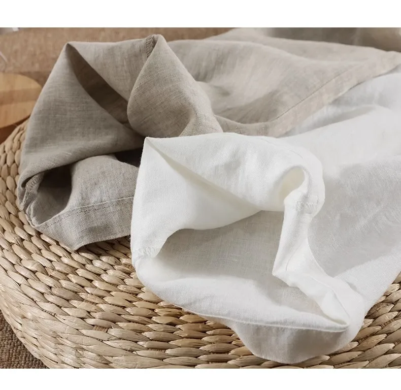 Linen Loose Wide Leg Women's Pants 2024 New Thin Cotton Linen High Waist Drooping Cropped Slimming Casual Straight Trousers