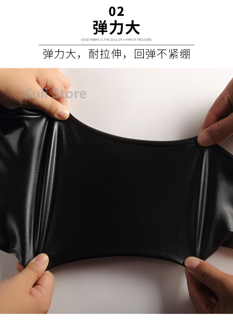 2023 Winter Warm Women Pants Dropshipping Female PU Leather Velvet Trousers Elastic Pencil Skinny pants Women's Tight pants