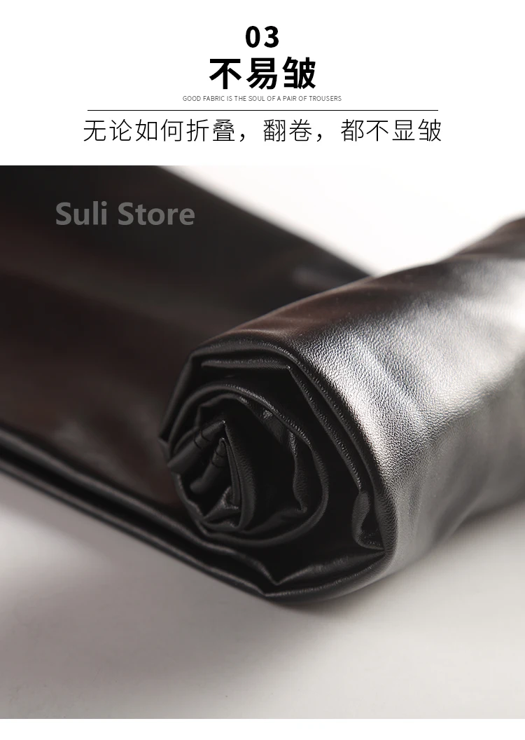 2023 Winter Warm Women Pants Dropshipping Female PU Leather Velvet Trousers Elastic Pencil Skinny pants Women's Tight pants