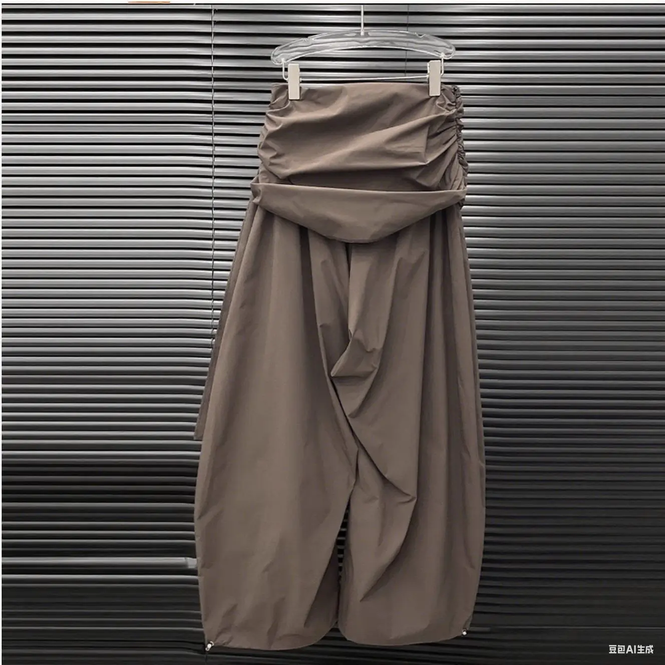 SuperAen Korean Style 2025 Summer New Design Women's Spliced Waist Folds Casual Pants Fashion Loose Long Wide-leg Pants