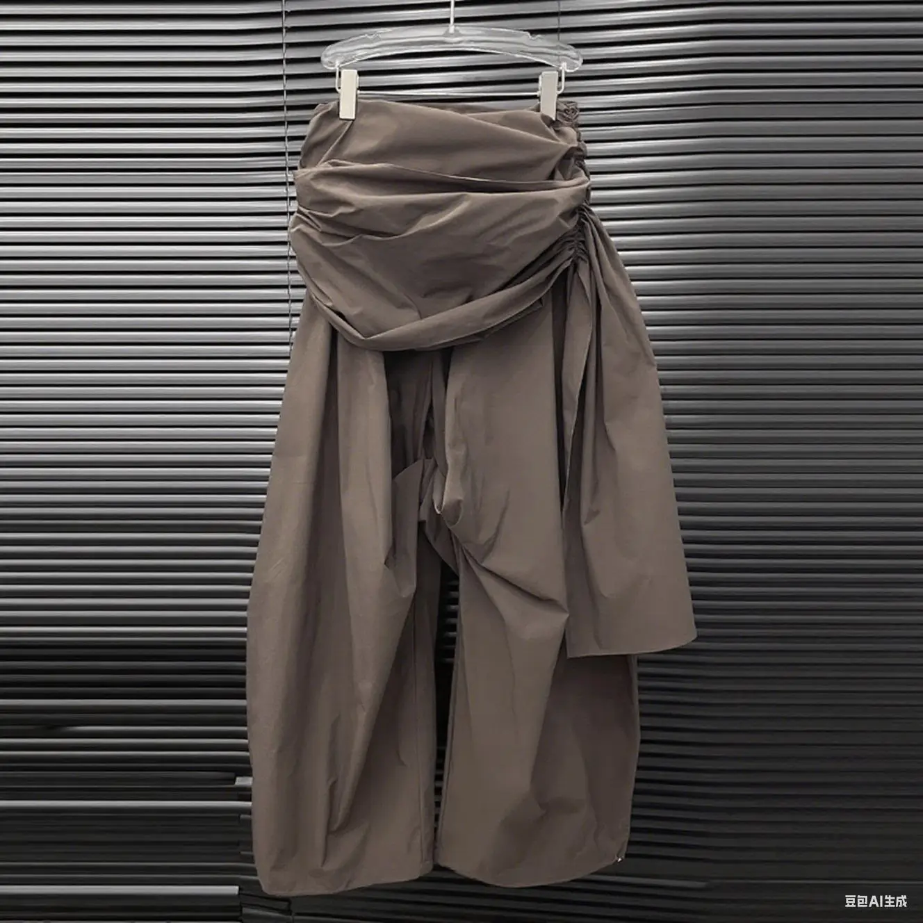 SuperAen Korean Style 2025 Summer New Design Women's Spliced Waist Folds Casual Pants Fashion Loose Long Wide-leg Pants