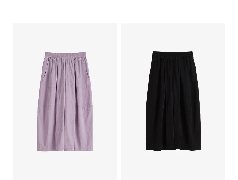 TOYOUTH Women Slight Wrinkle Textured Casual Pants 2026 Summer New Lavender Purple Split Oversized Wide Leg Cropped Pants