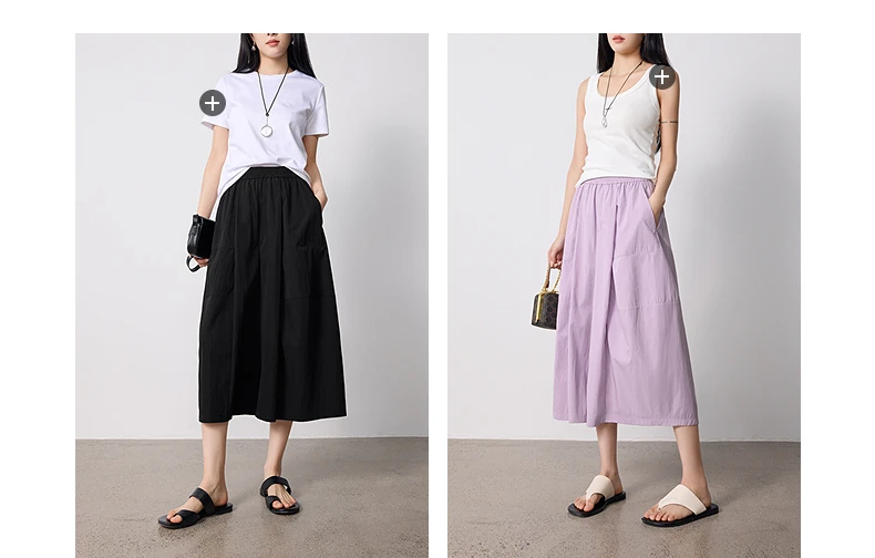 TOYOUTH Women Slight Wrinkle Textured Casual Pants 2026 Summer New Lavender Purple Split Oversized Wide Leg Cropped Pants