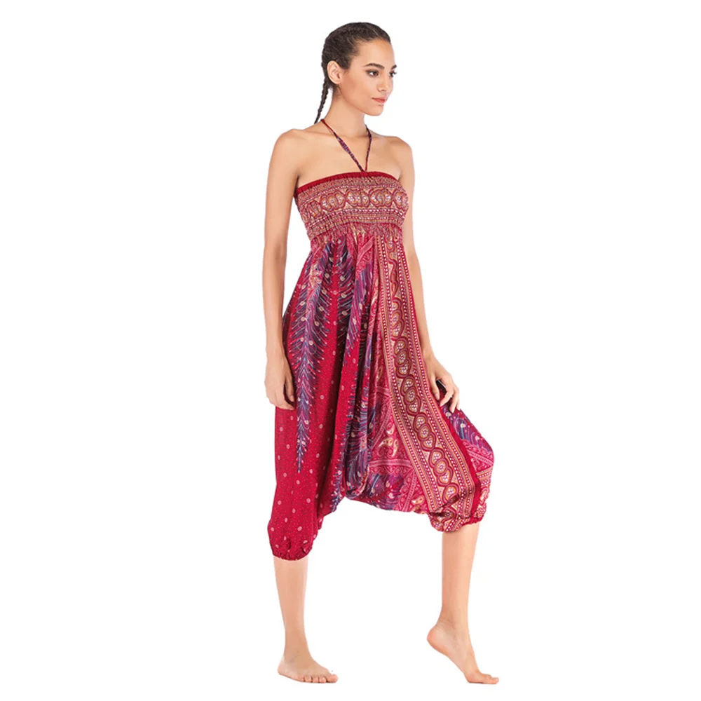 Boho Palazzo Pants Wide Leg Yoga Leggings Big and Plus Size Harem Pants Jumpsuit Hippie Clothes