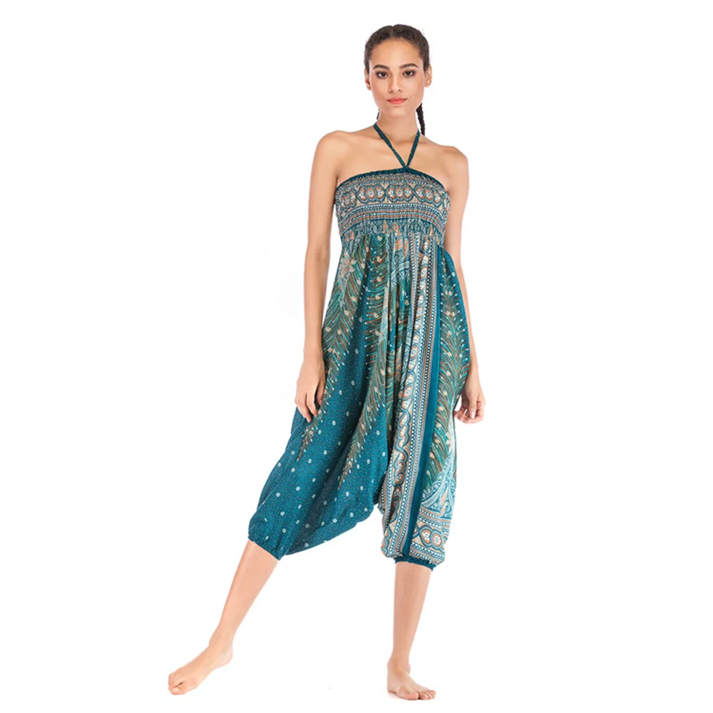 Boho Palazzo Pants Wide Leg Yoga Leggings Big and Plus Size Harem Pants Jumpsuit Hippie Clothes