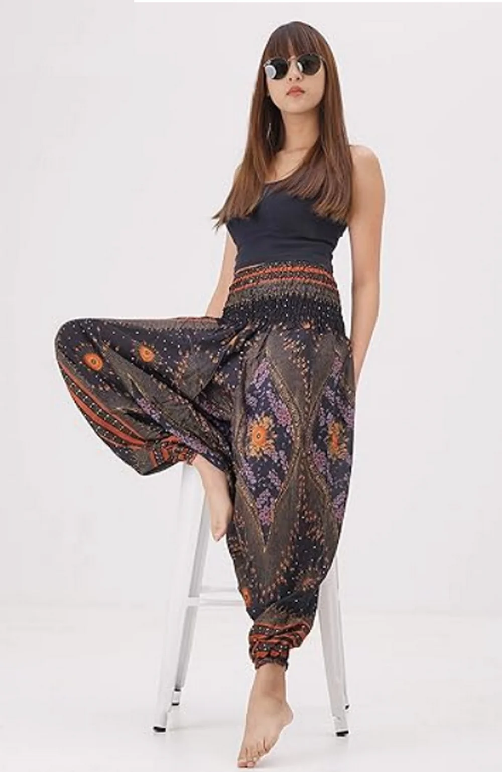 Boho Palazzo Pants Wide Leg Yoga Leggings Big and Plus Size Harem Pants Jumpsuit Hippie Clothes