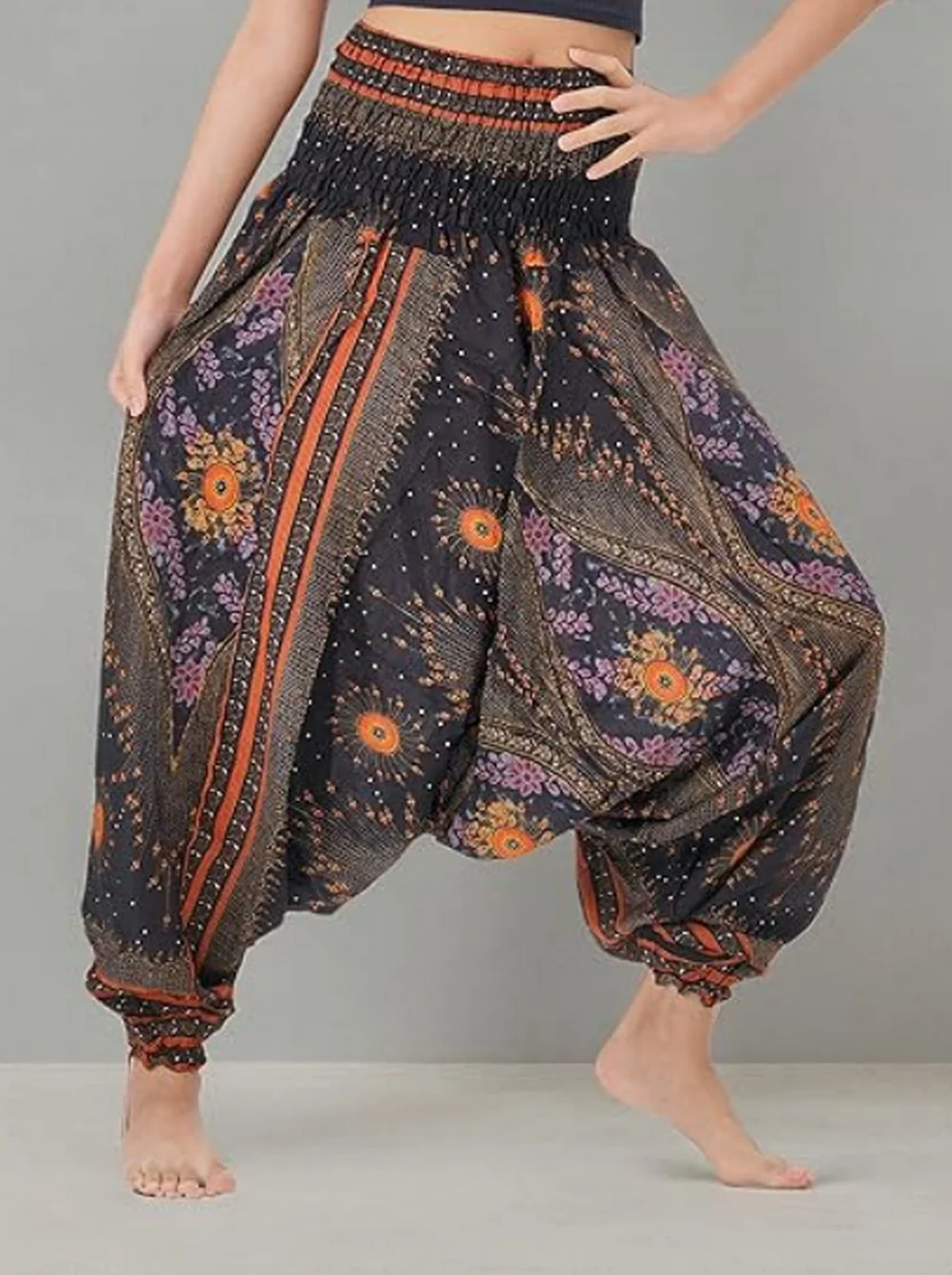 Boho Palazzo Pants Wide Leg Yoga Leggings Big and Plus Size Harem Pants Jumpsuit Hippie Clothes