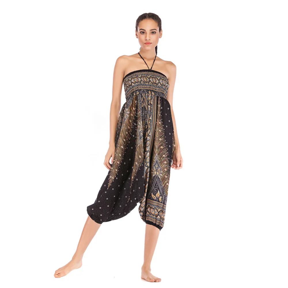 Boho Palazzo Pants Wide Leg Yoga Leggings Big and Plus Size Harem Pants Jumpsuit Hippie Clothes
