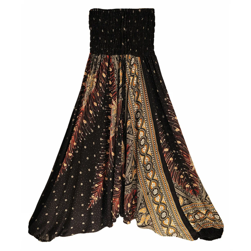 Boho Palazzo Pants Wide Leg Yoga Leggings Big and Plus Size Harem Pants Jumpsuit Hippie Clothes