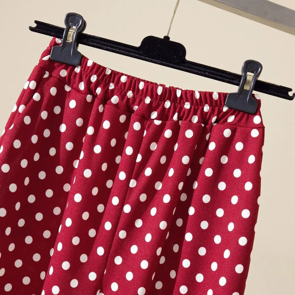Wide Leg Pants Women Fashion Dots Ulzzang Loose High Waist Leisure Chic Female Trousers Sweatpant Pockets Summer Streetwear