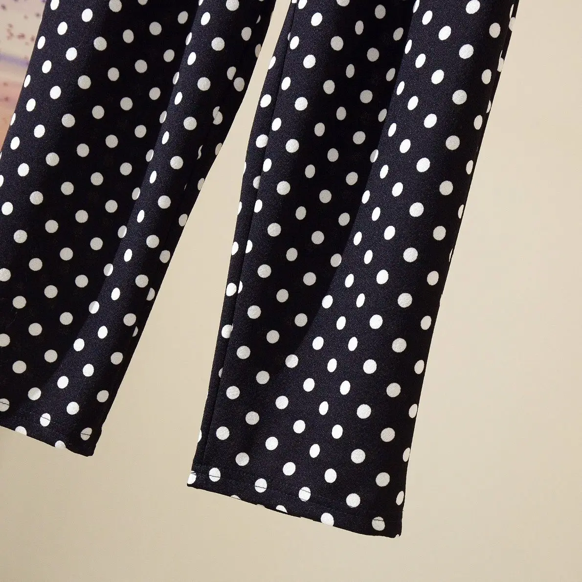 Wide Leg Pants Women Fashion Dots Ulzzang Loose High Waist Leisure Chic Female Trousers Sweatpant Pockets Summer Streetwear