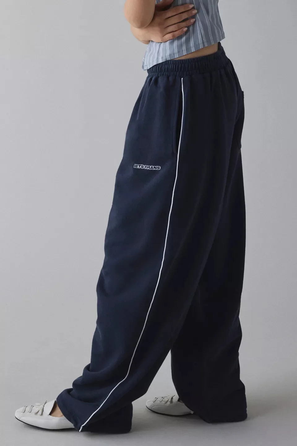 Autumn Street Sweatpants Y2K Aesthetic Slacks Stripes Fashion Personalized Letters Embroidered Casual Wide Leg Pants Trousers