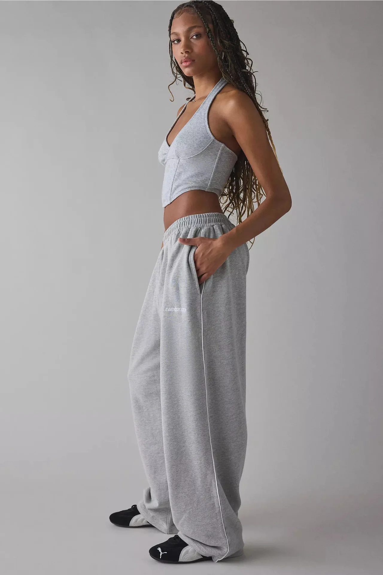 Autumn Street Sweatpants Y2K Aesthetic Slacks Stripes Fashion Personalized Letters Embroidered Casual Wide Leg Pants Trousers