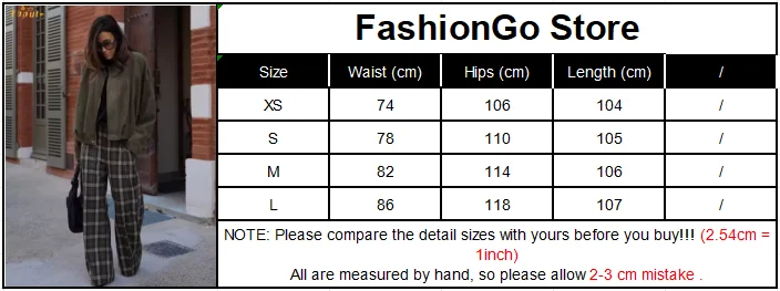 Chic Green Plaid Print Loose Pants Women Casual High Waist Straight Wide Leg Trousers Party Daily Classic Attire 2026 Spring
