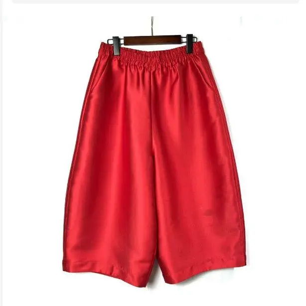 Spring Autumn Large Size Women's Fashion Wide Leg Pants Loose Bud Casual Meat Cover Mom Pants 8-point Big Leg Pants