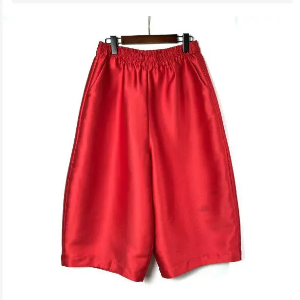 Spring Autumn Large Size Women's Fashion Wide Leg Pants Loose Bud Casual Meat Cover Mom Pants 8-point Big Leg Pants