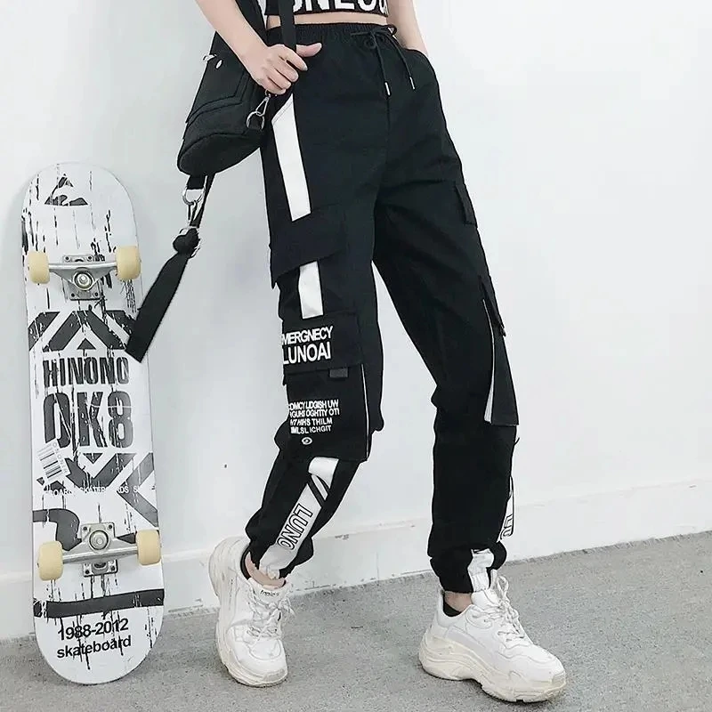 Cargo Pants Women's Loose Straight Sweatpants Leg Ankle Casual Pants Joggers Streetwear Outfits Fashion Hip Hop Sports Trousers