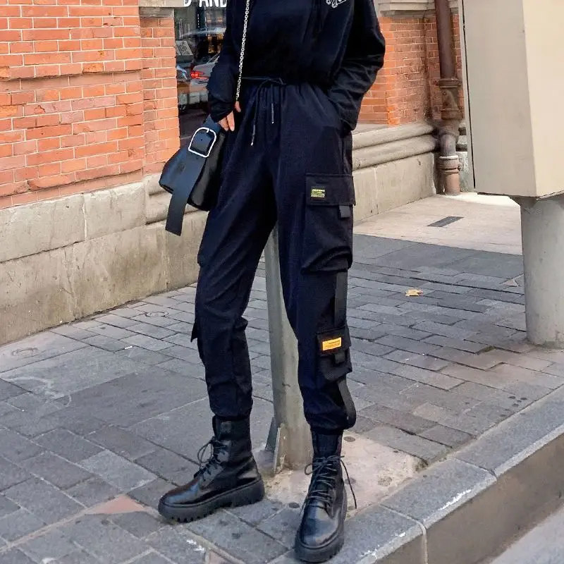 Cargo Pants Women's Loose Straight Sweatpants Leg Ankle Casual Pants Joggers Streetwear Outfits Fashion Hip Hop Sports Trousers