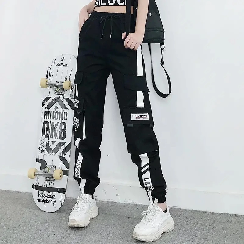 Cargo Pants Women's Loose Straight Sweatpants Leg Ankle Casual Pants Joggers Streetwear Outfits Fashion Hip Hop Sports Trousers