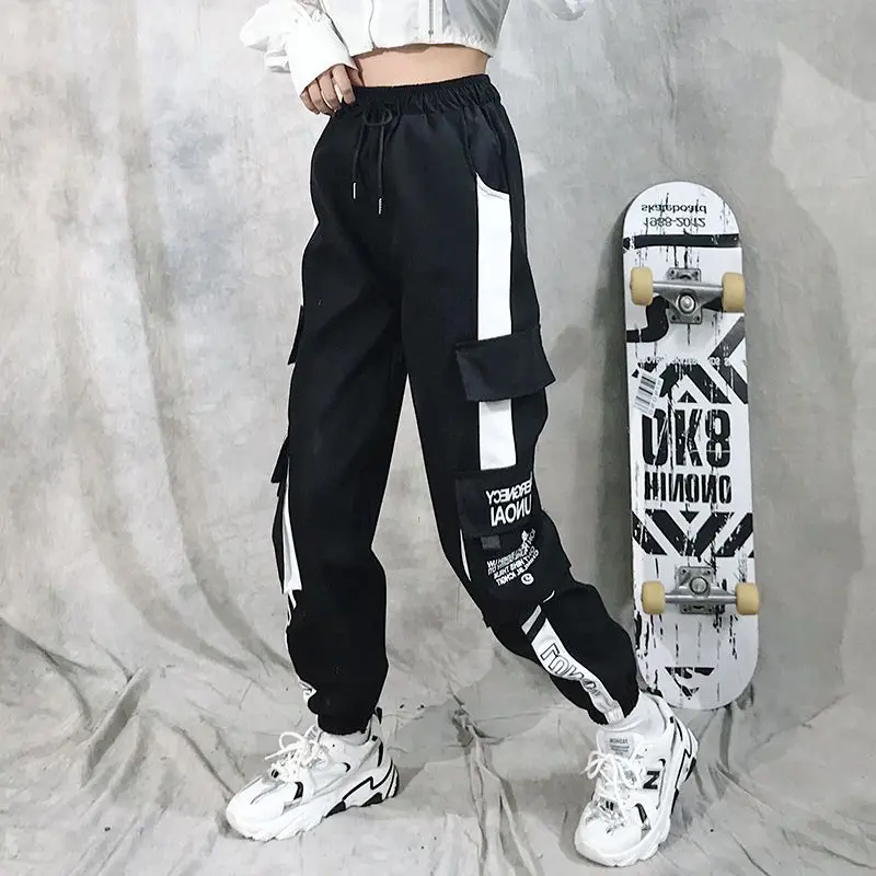 Cargo Pants Women's Loose Straight Sweatpants Leg Ankle Casual Pants Joggers Streetwear Outfits Fashion Hip Hop Sports Trousers