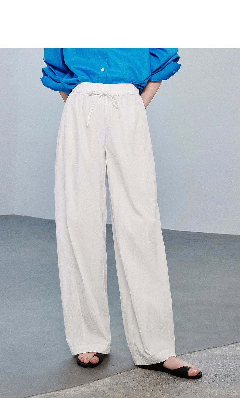 TOYOUTH Women Versatile Balloon Pants 2026 Spring New Wrinkle-Resistant Loose Wide-Leg Casual Trousers